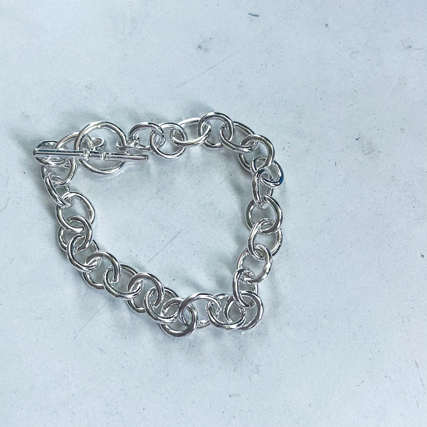 chunky silver bracelet