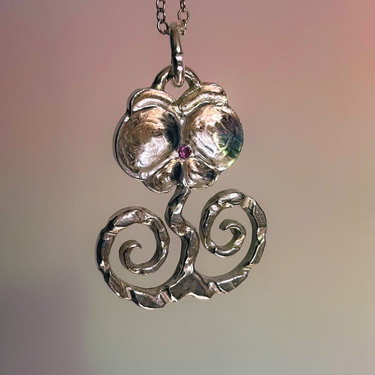 pansy pendant