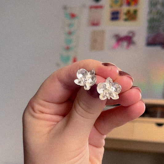 orchid earrings