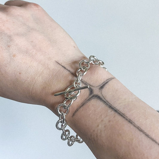 chunky silver bracelet
