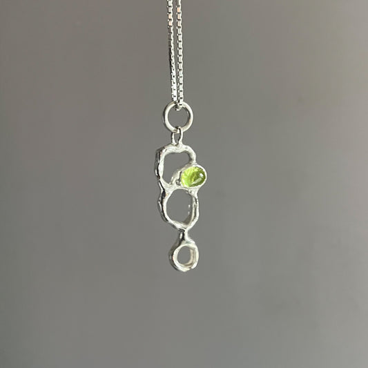 bubble charm with peridot