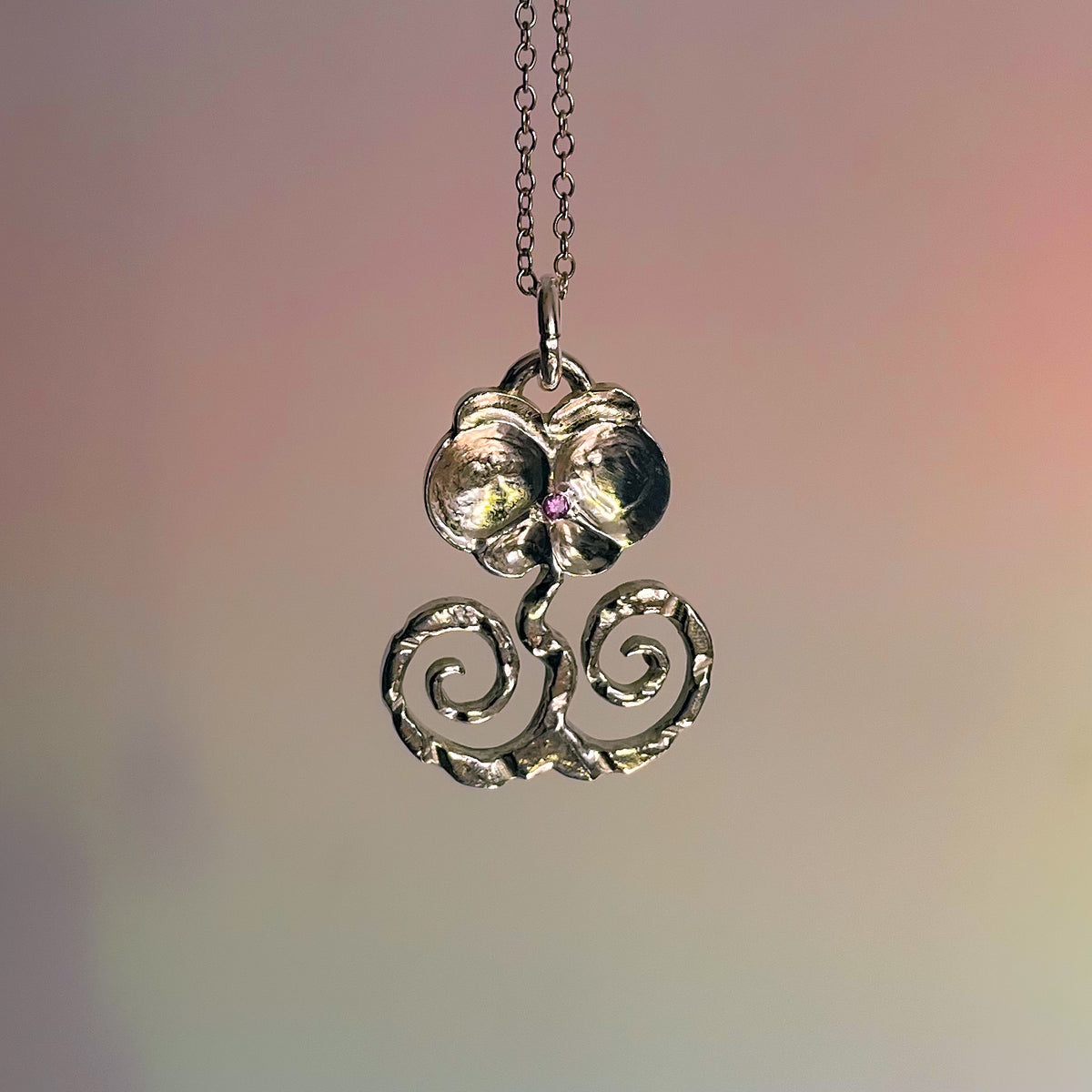 pansy pendant